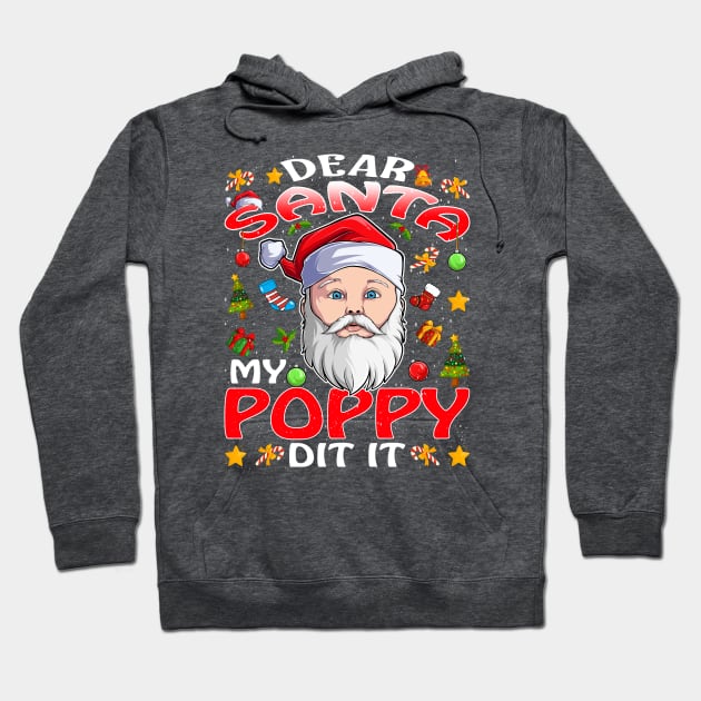 Dear Santa My Poppy Did It Funny Hoodie by intelus